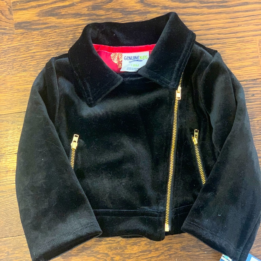 Girl 18M black velvet  Moro jacket